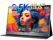 Portable Monitor 15,6" 2,5K 2560x1440 Tragbarer Mobiler IPS Bildschirm