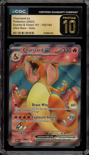 Pokemon Charizard ex 151 MEW EN Ultra Rare #183 CGC 10 Pristine