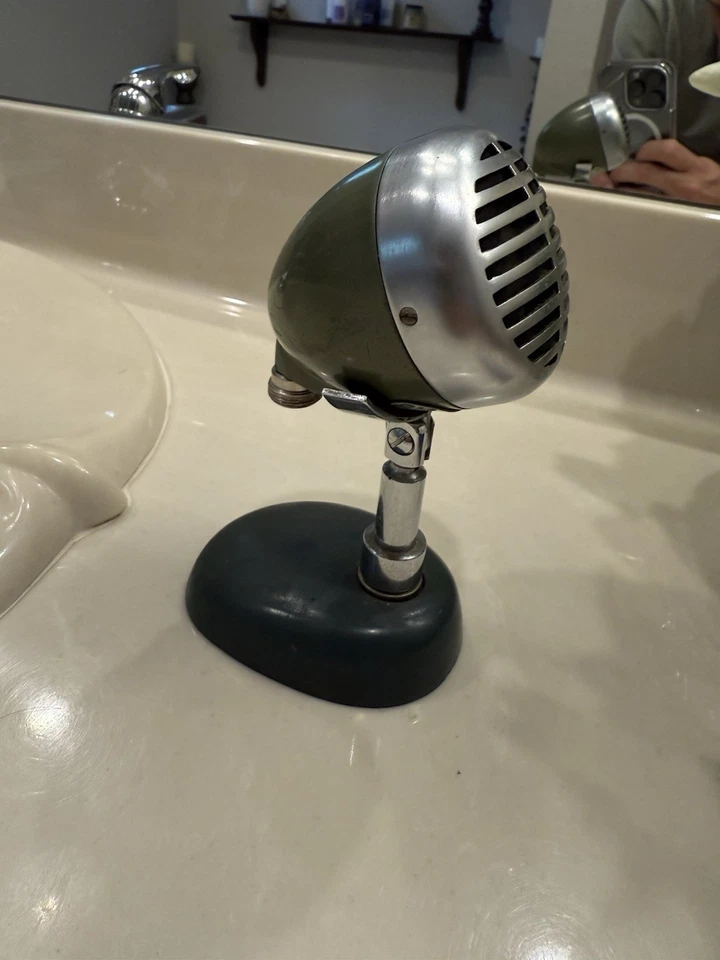 Shure 520SL Vintage Green Bullet Harp Mic Shure CM | Tested Working - Image 2 of 4