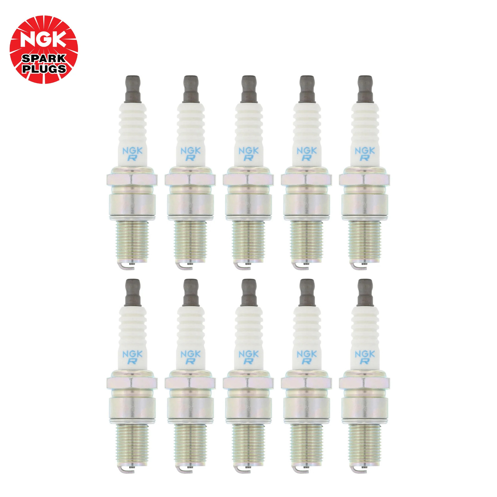 NGK BR8ES Solid Terminal Spark Plug 13/16 in Hex 10-Pack