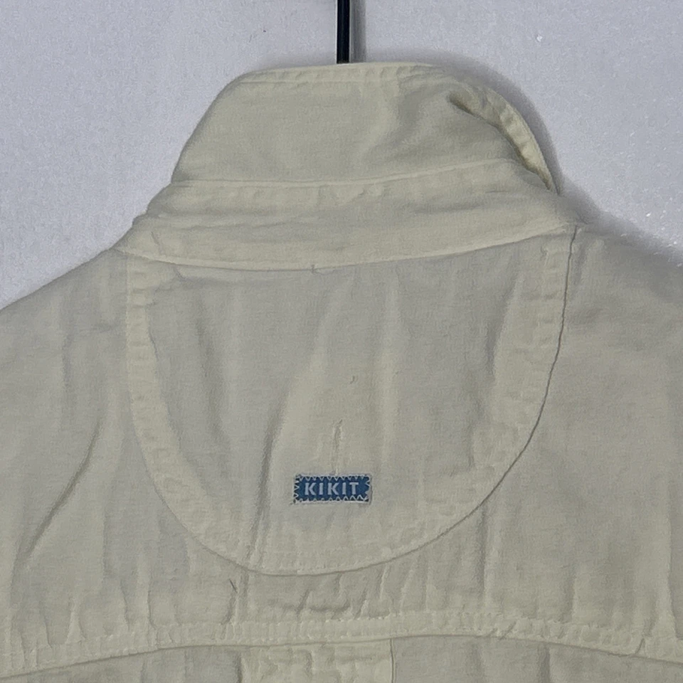 Vtg Kikit Maurice Blouse Women Small Butter Yellow Short Sleeve Boxy 1985 cotton - Image 4 of 4