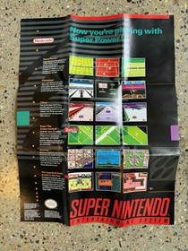 Vintage Nintendo Power Promo Poster SM3/Batman SNES NES Fold-Out Advertisement