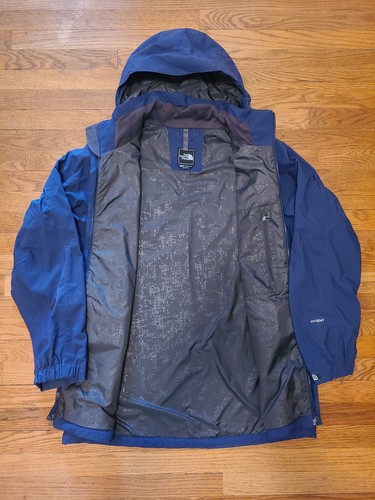 The North Face HyVent Jacket Mens XL Navy Blue with Hood - Picture 3 of 13