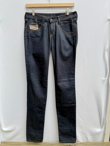 Diesel Clush Denim Jeans Slim Low Rise Blue Stretch Wash 008AA Womens W28 L34