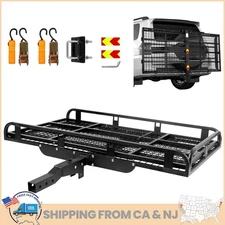 900 LBS Hitch Cargo Carrier w/ Folding Ramp Luggage Rack Basket for SUVs Van NEW