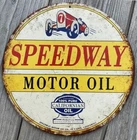 Speedway Motor Oil 8" Diameter Vintage Novelty Metal Sign Made In USA New!