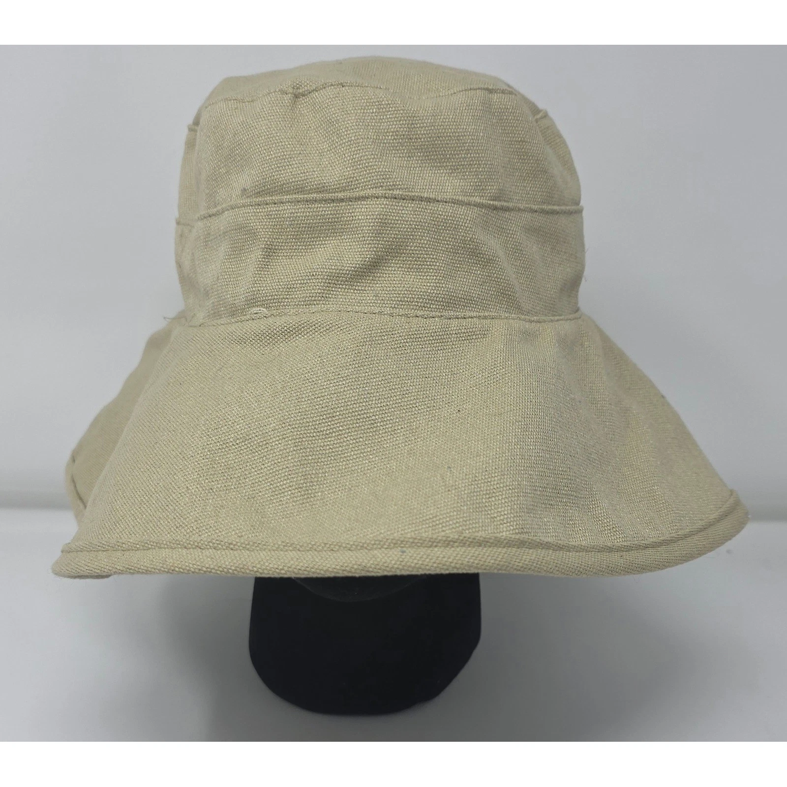 OLE Natural Fiber Bucket Hat Sun Hat One Size Tan Beige Wide Brim
