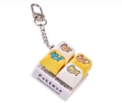 Pokemon Keycap Keychain Cute Keyboard Key Cap Charm Pikachu Anime Bag Pendant