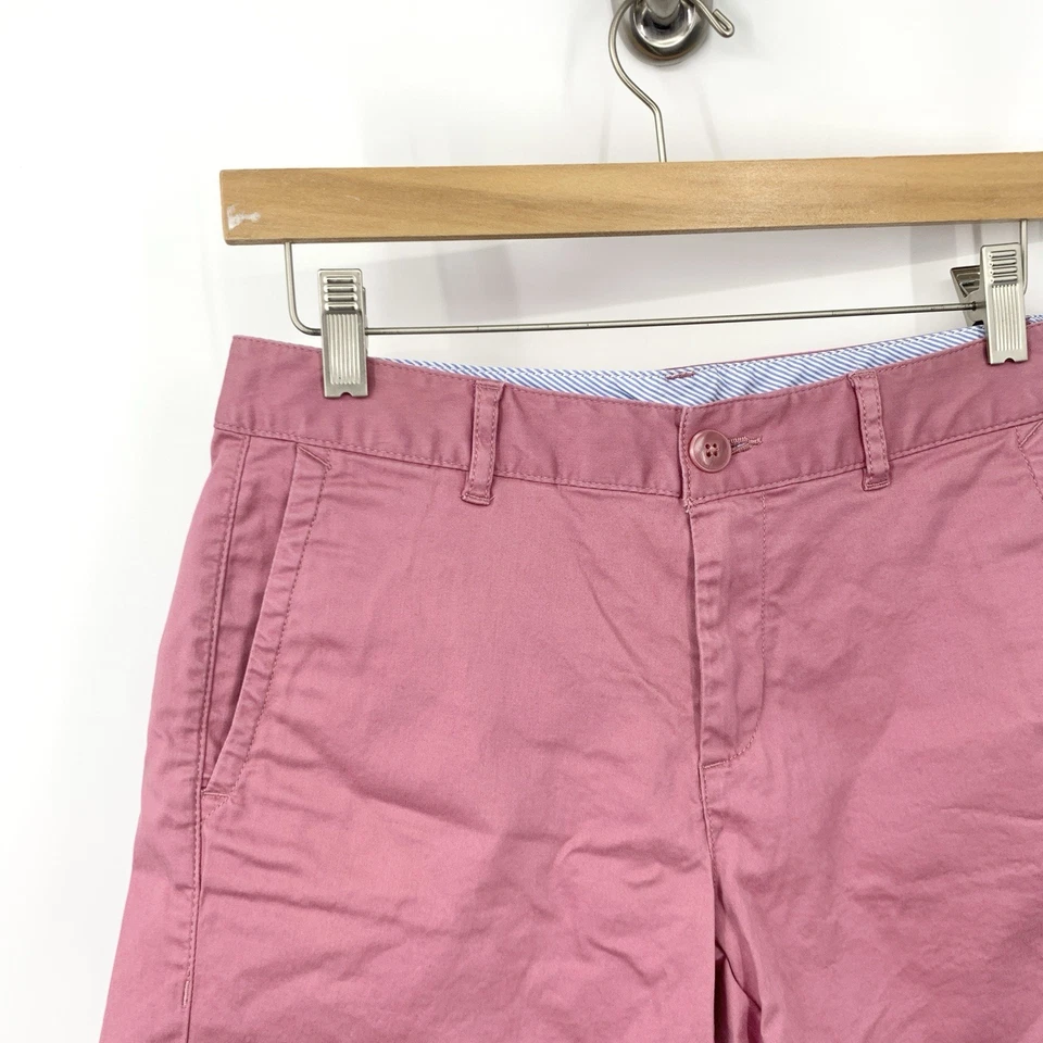 Pantalones Cortos LL Bean Mujer Talla 2 Rosa Chinos Caquis Calce Favorito Algodón Elástico Foto 4 de 4