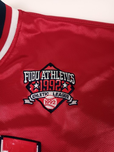 Camiseta de béisbol FUBU Athletics 1992 05 roja para adultos talla 3XL ropa urbana de calle - Imagen 7 de 20
