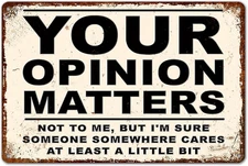 Retro Metal Sarcasm Sign - Decorative Signage and Plaques for Outdoors, Restaura