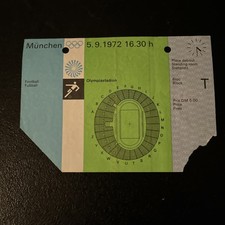 Ticket Olympia 1972 : Deutschland-Ungarn ; 05.09.72 ; M&uuml;nchen , gelocht