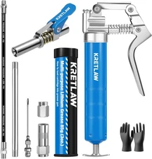 Mini Grease Gun (3000PSI) with 3oz Cartridge and 12'' Flex Hose,... 