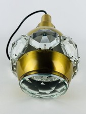 Lampada Lampadario Anni ‘50 Ottone Vetro Diamante Design Pia Guidetti Crippa