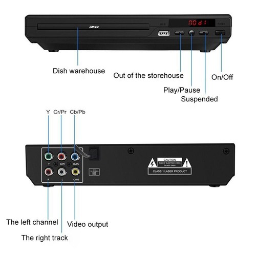 Home Children Digital TV DVD Players DVD Player CD Player Video Disc Player - Picture 4 of 15