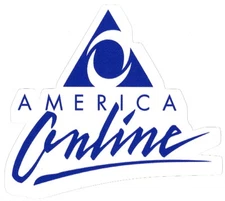 America Online "AOL" Logo Sticker (reproduction)