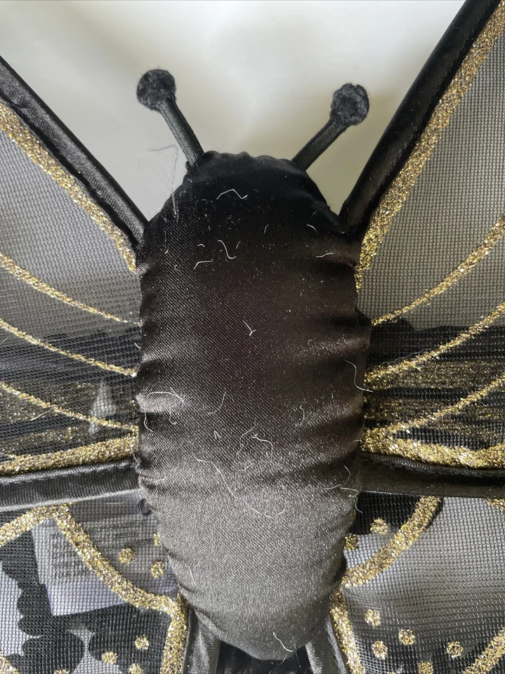 Fantasia Gymboree Bumble Bee S 5/5T-6 saia tutu asas e meia-calça - Imagem 2 de 4