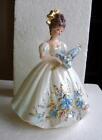 Vtg Josef Originals Lady in Blue w/Parasol Black Eyes Love Makes World Go Round