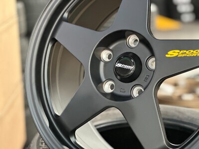 New 17x7.5J 17x8.5J OVERDRIVE SPOON SPORT BLACK (4 Wheel) HONDA