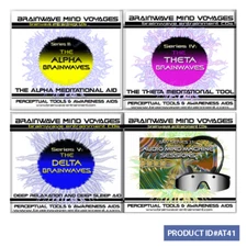 4 BRAINWAVE ENTRAINMENT BMV CD-ALPHA THETA DELTA BRAIN WAVE TRAINING PROGRAM AID