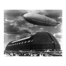 1931 USS Akron at Goodyear Zeppelin Dock Akron Ohio Photo Print Poster Wall Art
