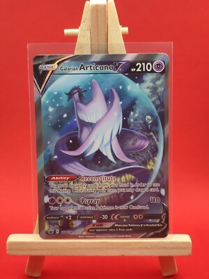 galarian articuno v pokemon card value Galarian Articuno V 058/198 Chilling Reign NM Full Art Ultra Rare Poke main image 1