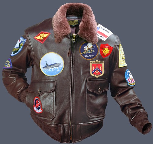 Top Gun G1 bombardier Tom Cruise Pete Maverick veste en cuir de vache - Photo 1/9