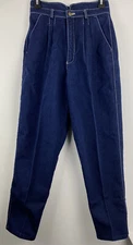 Vintage 80s P.S. Gitano size 8 Women’s Blue Denim High Rise Pleated Mom Jeans