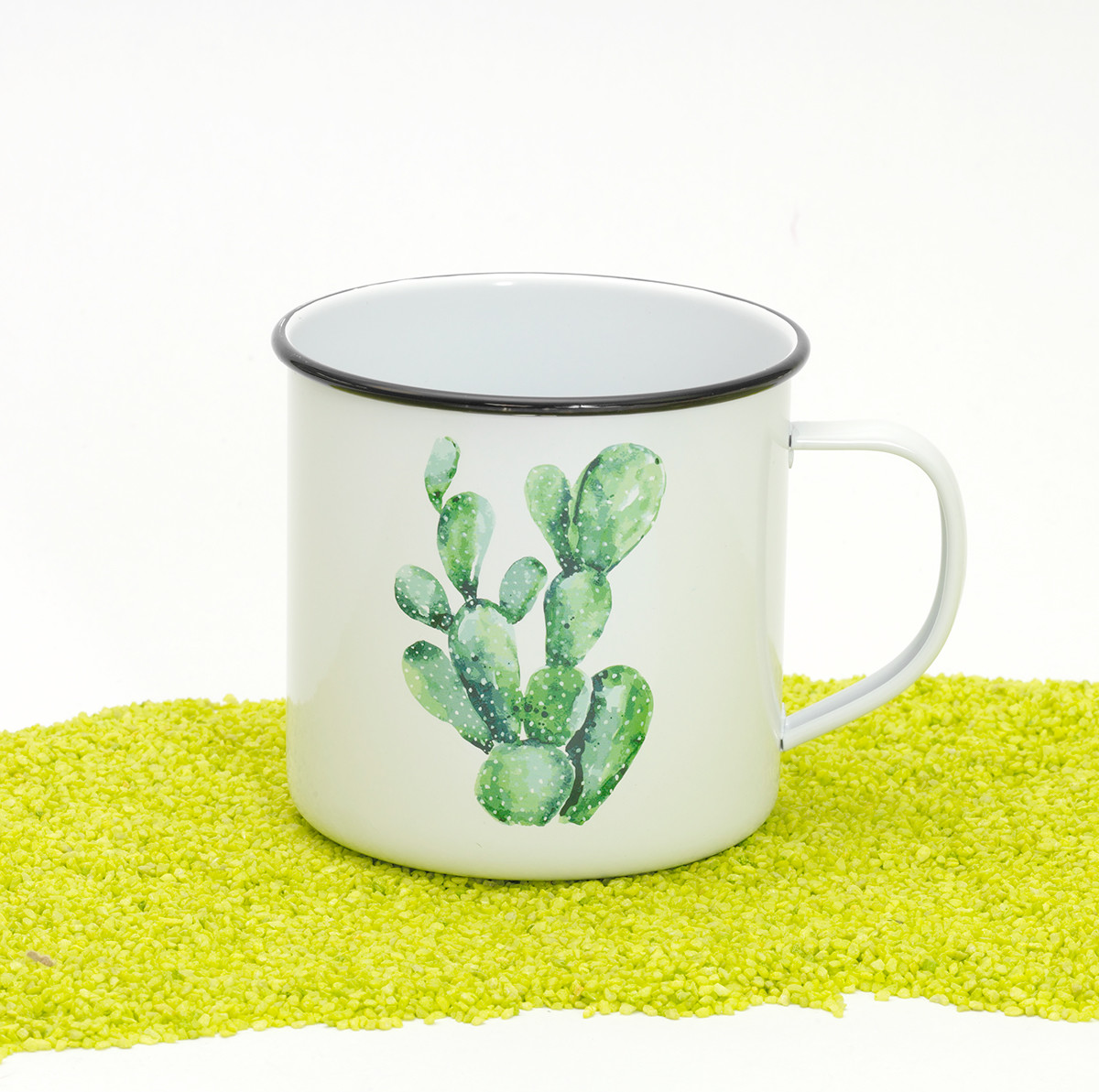 PPD Henkelbecher Happy Metal Mug Emailoptik Cactus (Kaktus) 400 ml | eBay.de