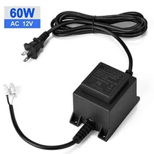 Voltage Converter Transformer 110/120V to AC 12V/5A, AGPtEK 60-Watt Waterproof
