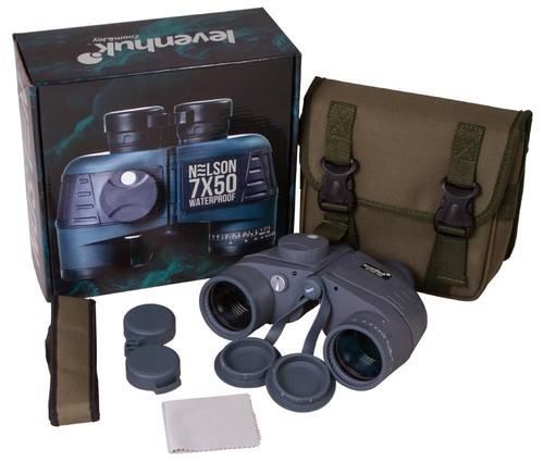 Nelson Marine Binoculars 7x50 with BAK4 + 360° Compass for Navy, Sailors, Outdoor - Picture 10 of 10