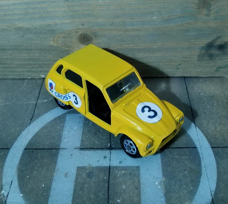 MEBETOYS MATTEL SERIE EUROPA A109 Citroën Dyane Cross Gialla 1:43 RESTAURATA - Immagine 2 di 4