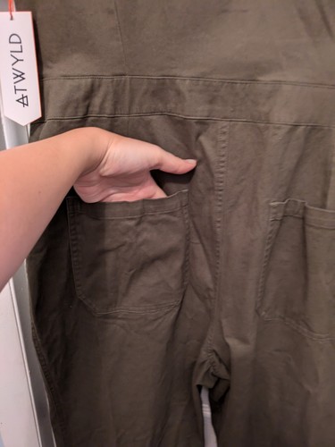 Mono para mujer Atwyld Pitcrew oliva XL manga corta nuevo con etiquetas - Imagen 7 de 8