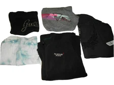 LOT LADIES LARGE TANK TOPS LS SHIRTS PINK GUESS AMERICAN EAGLE DESIGNER CLOTHES