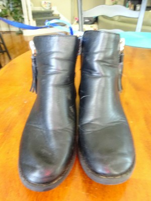 Link Girls Military Faux Leather Ankle Boots Shoes B3K Youth 9-4