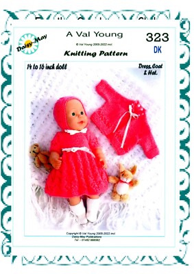 PUPPEN STRICKMUSTER 323 für eine 14''/16'' Puppe von Daisy May