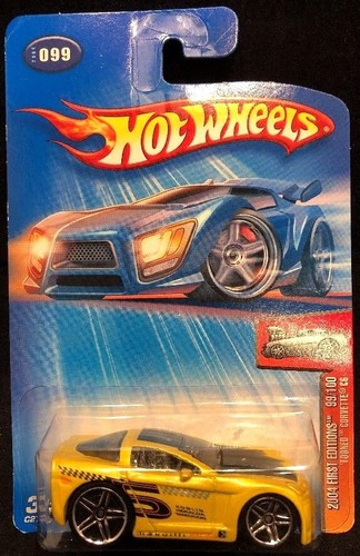 Hot Wheels 2004 First Editions 99/100 'Tooned 2005 Corvette C6 Yellow - Picture 1 of 7