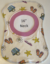 Bib 16" Neck Pull Over Head T-Shirt Special Needs Drool Cotton Polyester