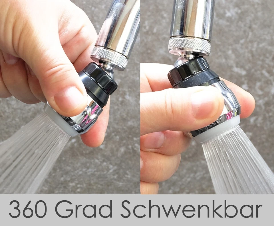 2 x Wassersparer Strahlregler Schwenkbrause Mischdüse Wasserhahnaufsatz Perlator - Bild 3 von 4