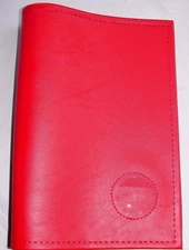Alcoholics Anonymous AA Big Book Cover red with Medallion Holder Token chip
