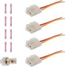 4Pack Universal Cooling Fan 2 Terminal Pigtail Plug Wire Harness Connector