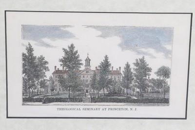 John Warner Barber Princeton N.J.  Original Wood Engraving 1839 Hand-Colored