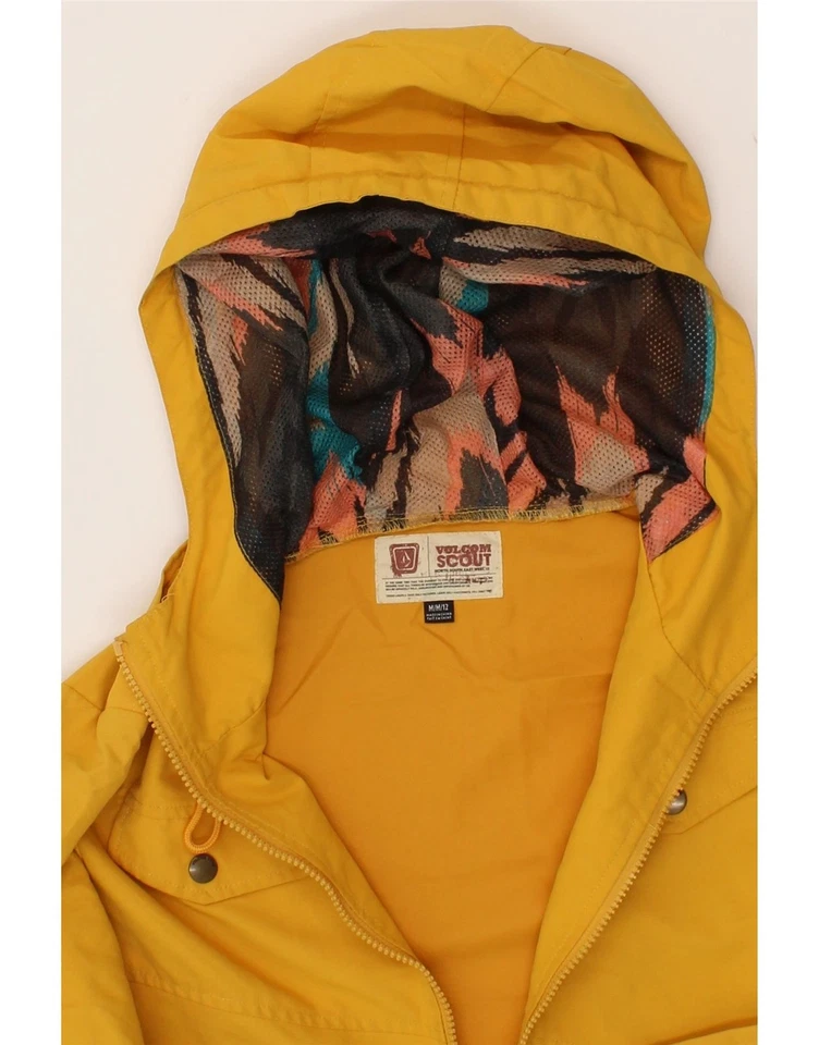 VOLCOM Womens Hooded Military Jacket UK 12 Medium Yellow CG01 - Image 4 of 4