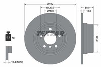 Textar Bremsscheiben Textar PRO Ø 324Mm Voll Beschichtet FüR BMW 92107403
