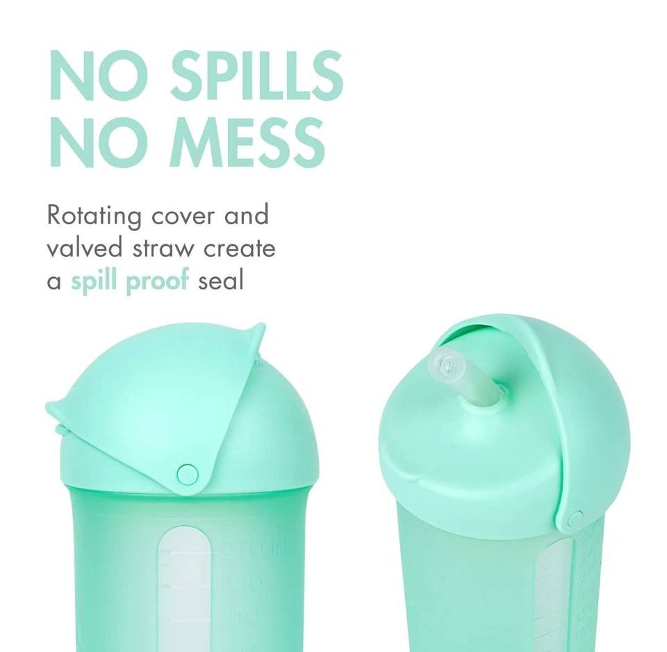 Taza aislada para niños pequeños Boon Swig 9 oz diseño a prueba de derrames de pajita de silicona Foto 3 de 4