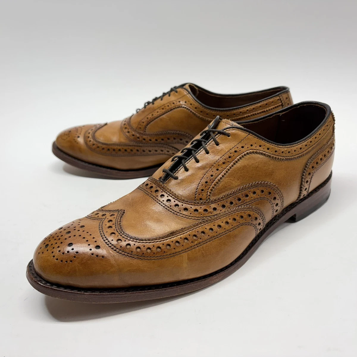 Vtg Executive Imperials 525 Split Toe Brogue Derby Shoes Brown Men\'s 7.5 D USA Allen Edmonds Brogue Dress Shoes for Men for sale | eBay main image 2