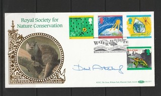 GB FDC 1992 Conservación de la Naturaleza Firmado por David Attenborough Vida silvestre acuática Ot