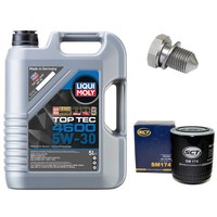MotoröL Filter Set 5W-30 5 Liter + ÖLablassschraube FüR Audi Cabriolet A8 2.8