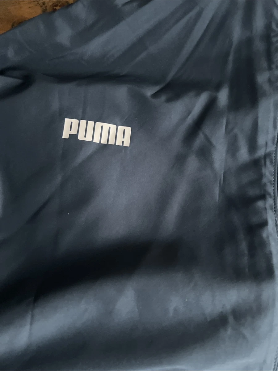 Women’s PUMA Rubberised Waterproof Jacket Size L In Teal