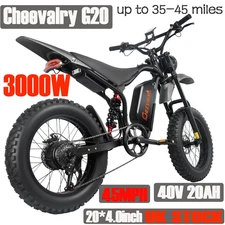 CHEEVALRY G20 E-Bikes  E-Mountain bike 7-speed Offroad 45MPH 3500W peak Fat Tire